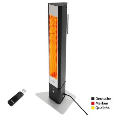 VASNER HeatTower Standheizstrahler Terrasse Heizstrahler Infrarot IP65 Schwarz