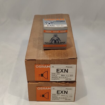 Osram Halogen Coolspot  EXN 41870 12v FL 50 Watt Lamp Bulb Made in USA Lot Of 20