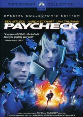 Paycheck (DVD, 2004, Widescreen, Special Collector's Edition) NEW