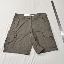 Wrangler Cargo Shorts Mens 36x10 Tag 34 Brown Utility Work Workwear NWT