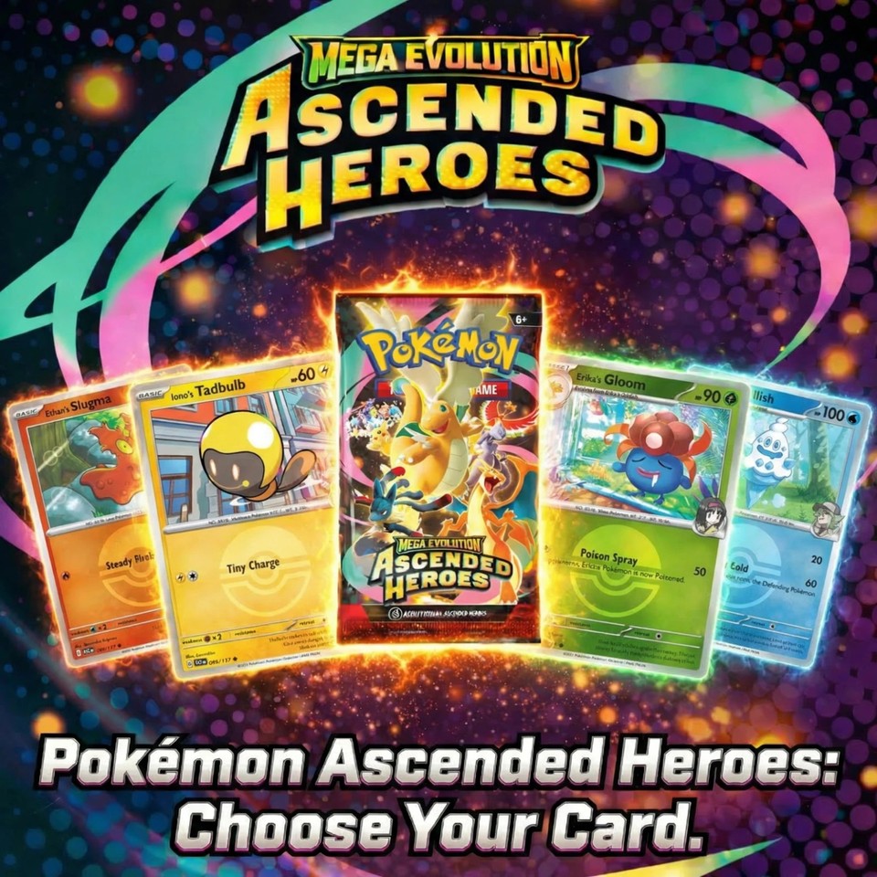 Pokemon Trading Card Ascended Heroes: Choose Your - Poke Ball Reverse Holo