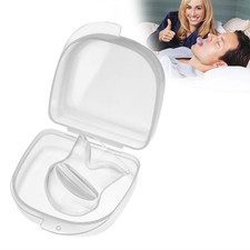 Anti Snoring Sleep Aid Device Silicone Tongue Mouthpiece Snore Stopper with Case