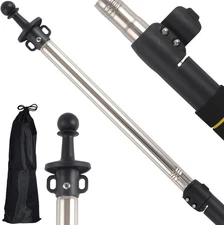 Tarp Pole Telescoping Heavy Duty Stainless Steel 2.75-9.5' Camping Awning Shade