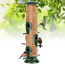 Metal Tube Bird Feeders for Outdoors Hanging, 6-Port Bird Feeder for Outside,...