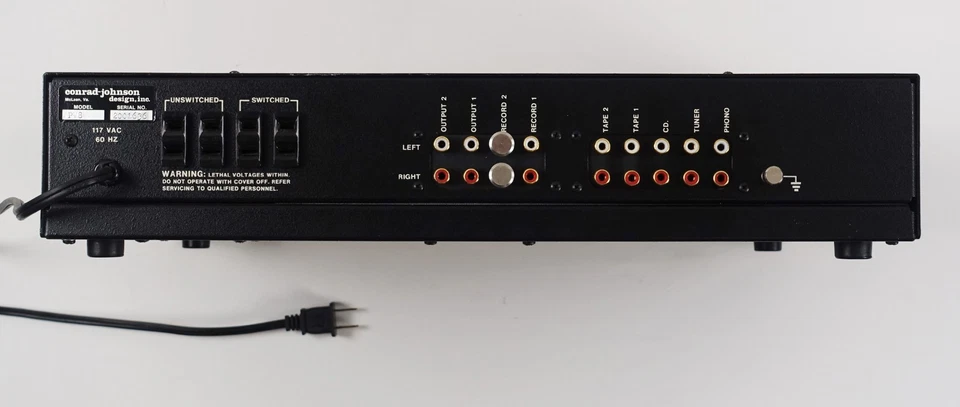 Pré-amplificador estéreo tubo de vácuo Conrad Johnson PV8 - Testado e funcionando! - Imagem 2 de 4