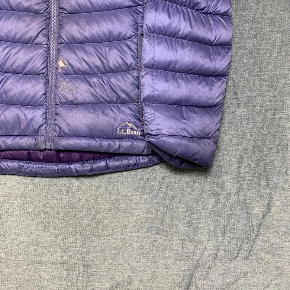 L.L.Bean Ultralight 850 Down Hooded Jacket Womens Medium Purple Nylon Outdoor - Image 2 of 4