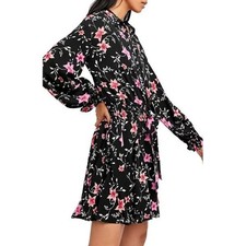 Free PeopleLighten Up Mini Dress Large Smocking Lined Party Holiday Floral Boho