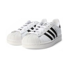ADIDAS BIG KIDS SUPERSTAR II J WHITE/BLACK/WHITE-JH9976-SIZE 6.5