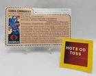 GI Joe COBRA COMMANDER 1982 v1 *MAIL AWAY UNCUT FILE CARD* Has Creasing Vintage