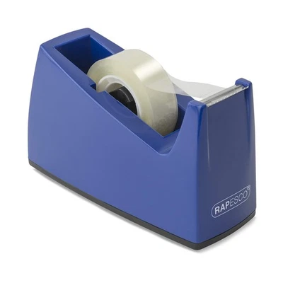 Rapesco 0774 300 Tape Dispenser for Rolls with 1" (25 mm) Core, Tape Not , Blue