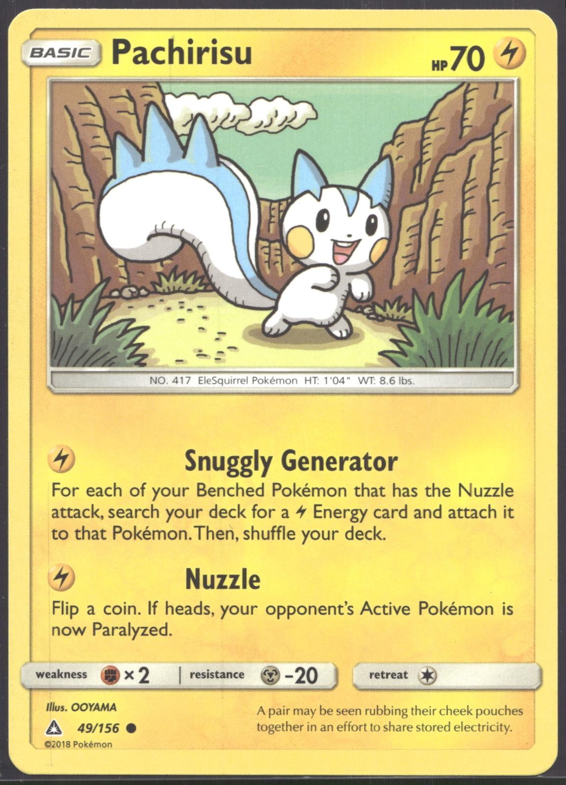 Pachirisu 49/156 Ultra Prism Pokemon Card 2018 Lightly Played
