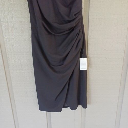 Tadashi Shoji Damen One Shoulder Cocktailkleid Gr. L Cut Out drapiert in schwarz - Bild 3 von 13