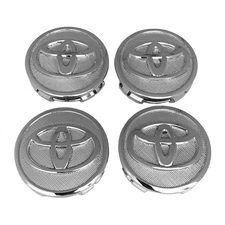Set of 4 Toyota Wheel Center Caps 57mm Silver Chrome Fits Corolla Prius Yaris