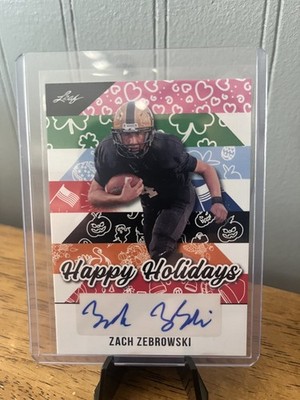 Zach Zebrowski 2025 Leaf Happy Holidays Auto RC - Central Missouri 