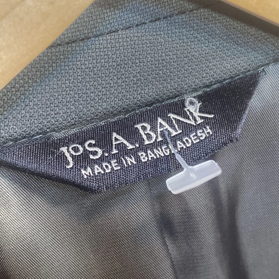 Jos. A. Bank 42R M a L Verde Oliva Oscuro 100% Lana Hombre Chaqueta Pantalones 36x30 Traje Foto 3 de 4