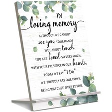 Wood Wedding Memorial Table Sign Rustic Reception Sympathy Decoration
