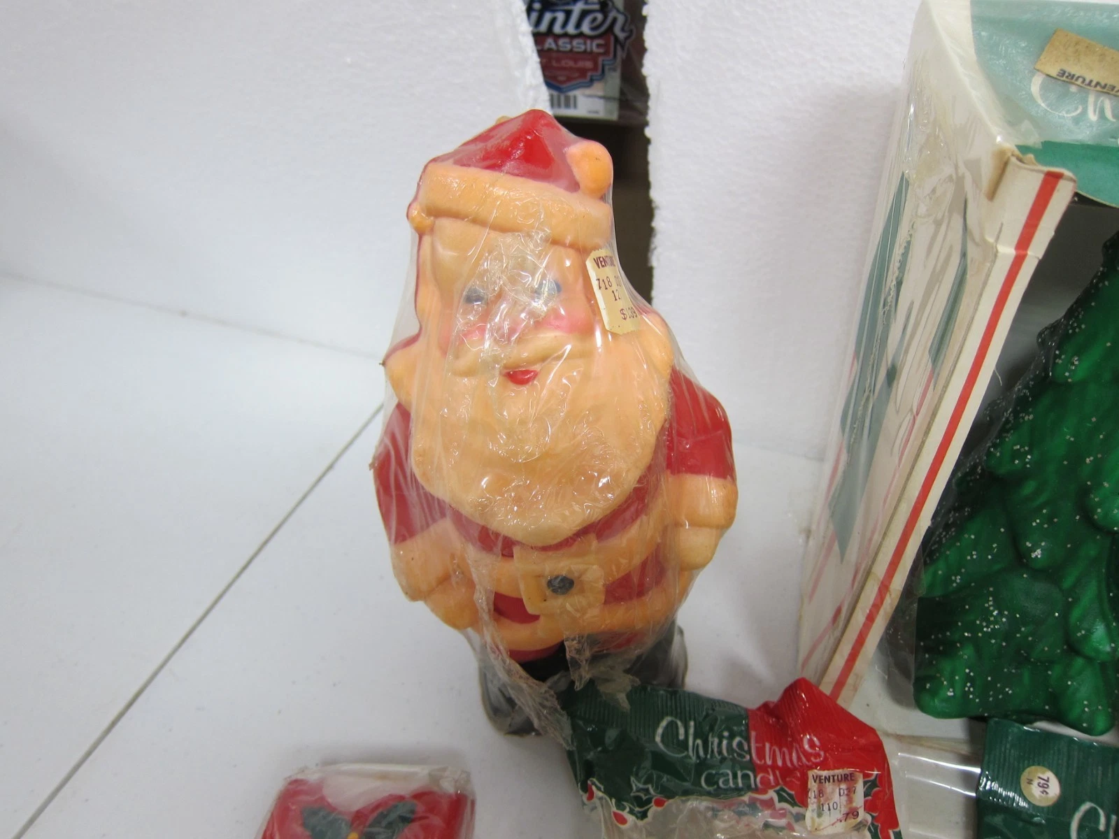 Vintage Gurley Novelty Christmas Candles Snowman Santa Angel Trees Lot of 14 image 3