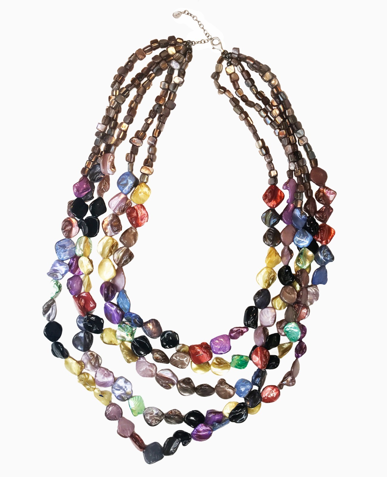 BARSE Statement Necklace Multi Strand Mother of P… - image 1