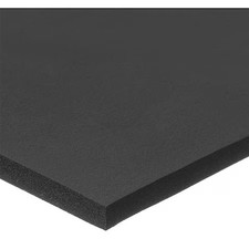 Foam Sheet, Water-Resistant Closed Cell, 12 In W, 12 In L, 3/8 In Thick, Black,