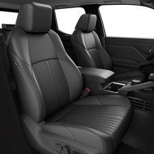 FREESOO Custom Fit Leather Tacoma Seat Covers Full Set Gen 4Th 2024-2025 Doub...