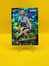 2025 PRIZM FOOTBALL CARSON SCHWESINGER TURE GREEN ICE PRIZM SSP