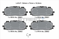 BremsbeläGe Audi A3 Sportback (8YA, 8YF) S3 Quattro Bj. 07/20 Kw 213 PS 290 - Pa