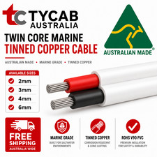 Tinned Marine Twin Core Wire 2MM 3MM 4MM 6MM Tycab Tyree Cable Australian Made