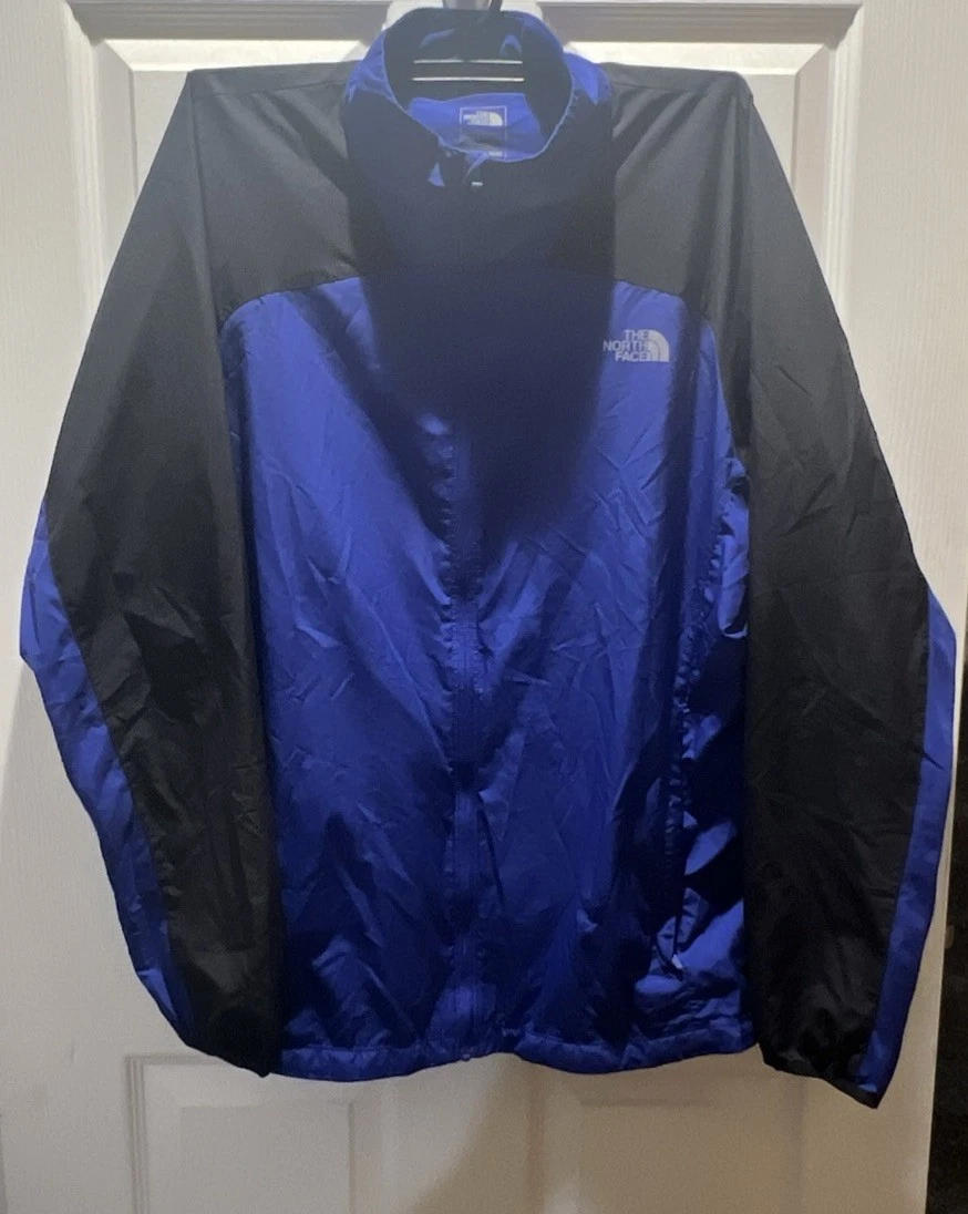 The North Face Mens Blue M FlashDry Full Zip Outdoor Packable Shell Jacket