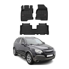 OMAC Gummi Fußmatten für Opel Antara 2006-2018 Premium TPE Automatten Schwarz 4x