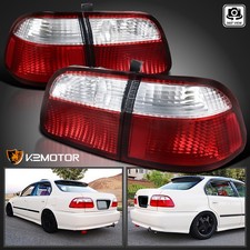 Fits 1999-2000 Honda Civic Ek 4dr Sedan Redclear Tail Lights Brake Lamps 99-00 Fits 1999-2000 Honda Civic Ek 4dr Sedan Redclear Tail Lights Brake Lamps 99-00