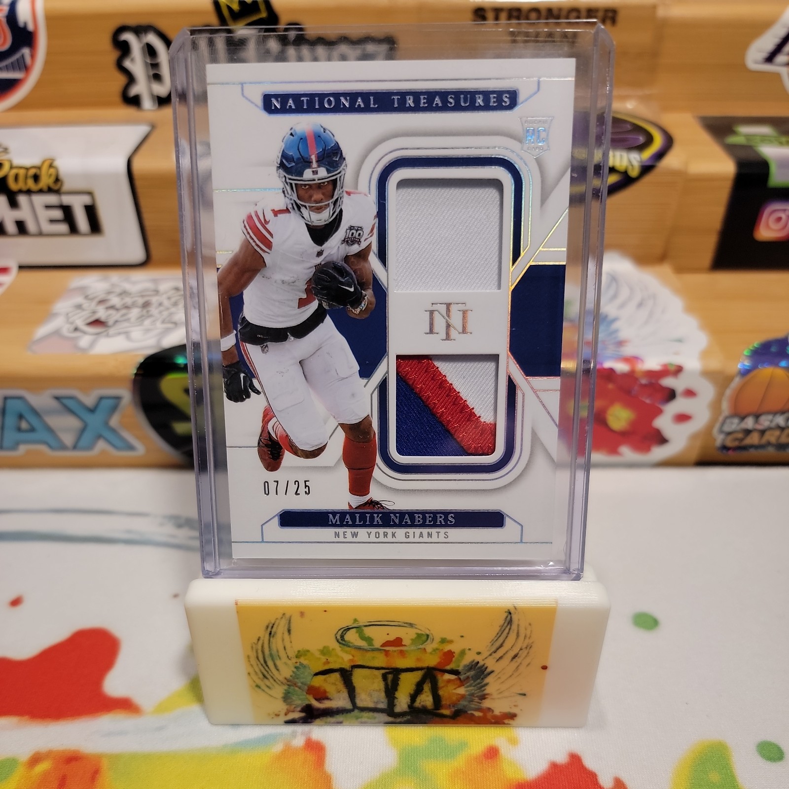 2024 National Treasures Malik Nabers Dual Silver Patch RC 7/25 GIANTS