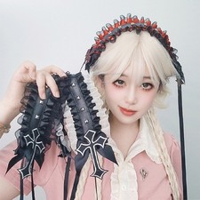 Bows Headbands Daily Wear Stylish Lace Headawear for Christmas Halloween Party