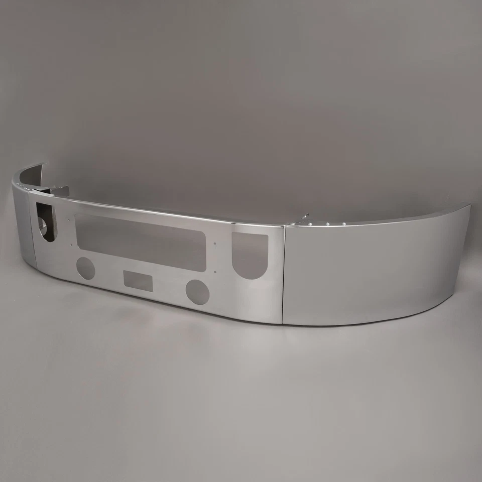 16" Chrome Front Bumper W/ Brackets & Fog Cut-out For Mack CXU 613 2008-2019 18 - Image 4 of 4