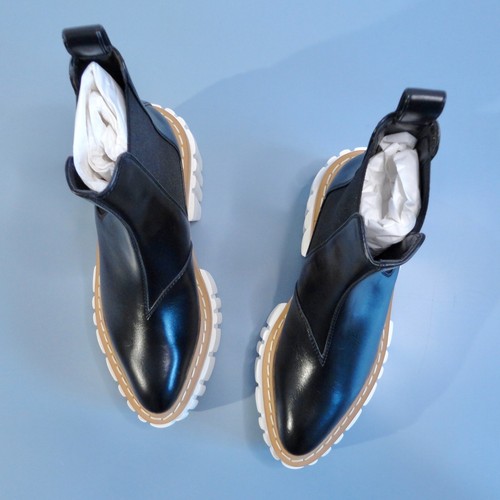 New STELLA MCCARTNEY Emilie 75 Boots Faux Leather & Wood - Black - UK 2 - £695 - Picture 12 of 23