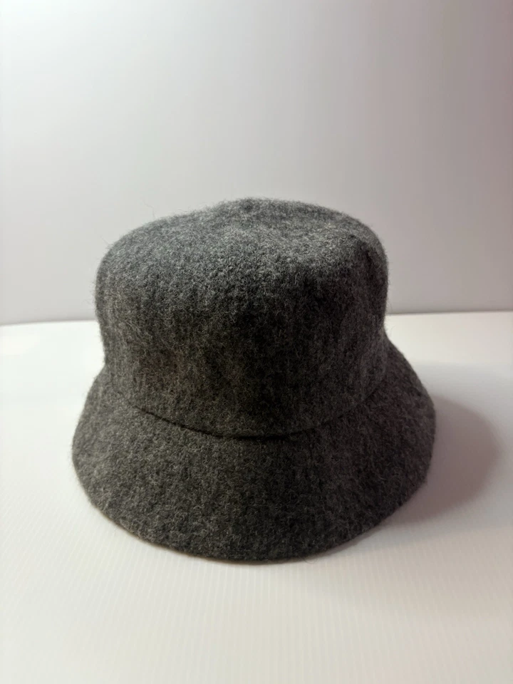 Chapéu balde feminino J.Crew mistura de lã tamanho M/L moda inverno primavera cinza em excelente estado usado - Imagem 3 de 4