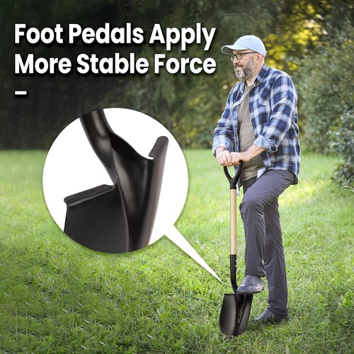 41 Inch Round Shovel Wood D Handle - Foto 4 di 5