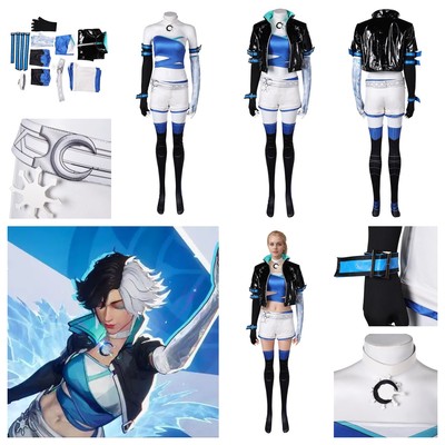 Game Marvel Rivals Luna snow Cosplay Costume Roleplay Seol Hee Coat Full Outfits