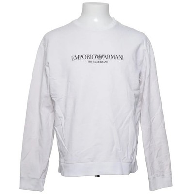 Giorgio Armani, Sweatshirt, Größe: XXL, Weiß, Baumwolle/Elasthan, Einfarbig #Ncm