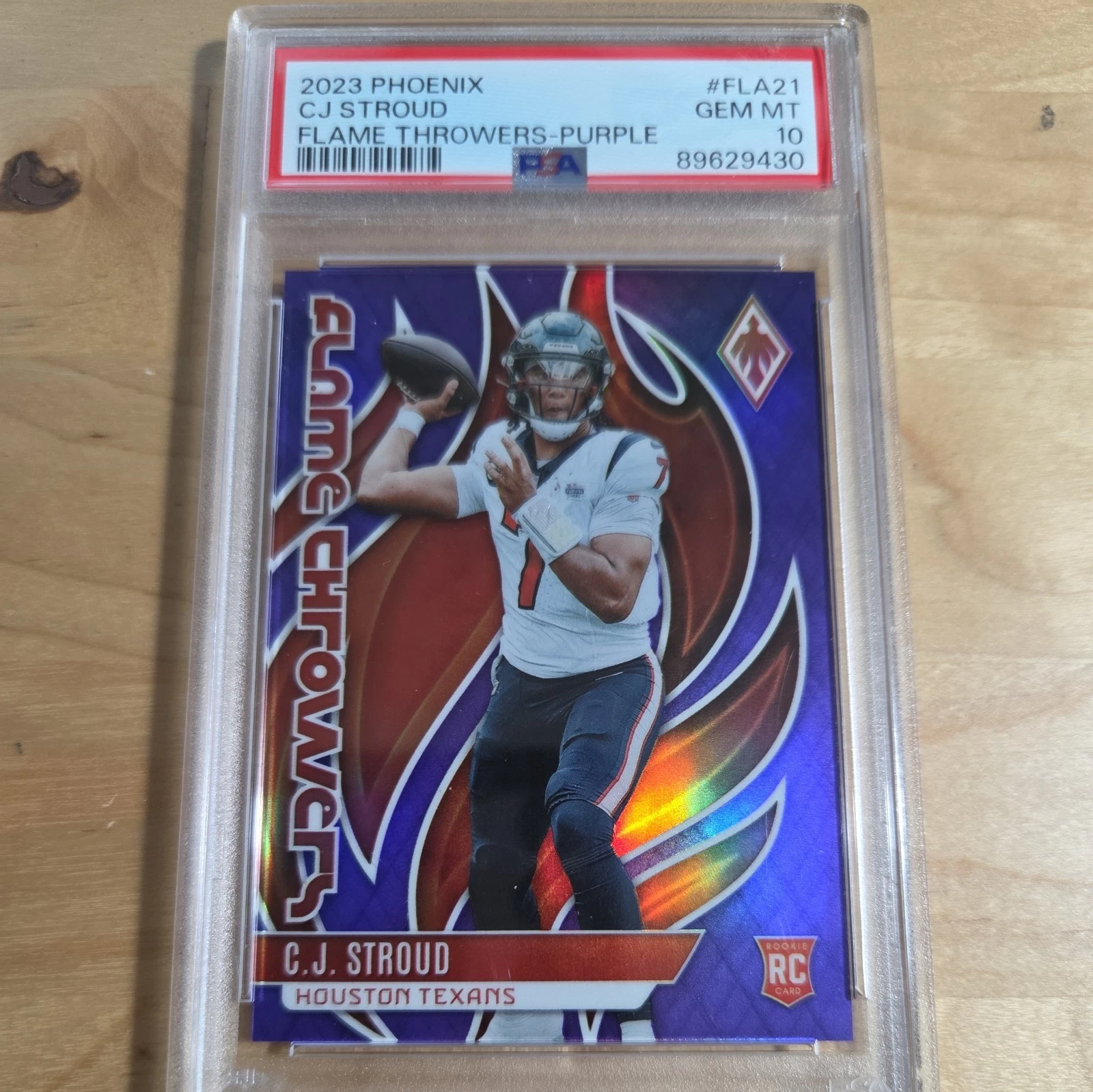 CJ Stroud Panini Phoenix Flame Throwers #FLA21 Purple