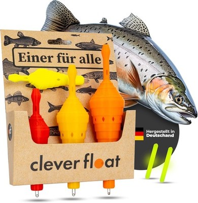 Clever Float Angelposen Set ohne Blei   3 oder 4 Posen Schwimmer Angeln