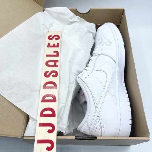 Nike Dunk Low SB ‘Triple White Orange Label’ FJ1674-100 Men’s Size 13 NIB