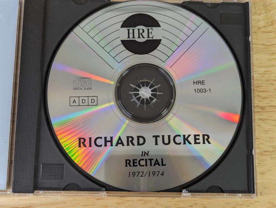 Richard Tucker CD In Recital - New York 1972/1974 Live Performances - Image 3 of 4