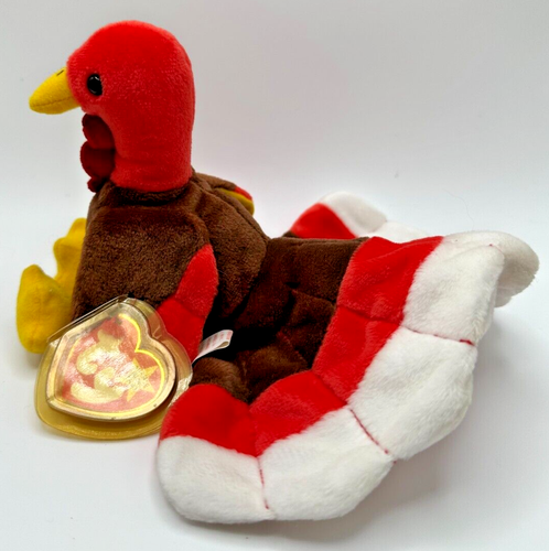Ty Beanie Baby Gobbles The Turkey 1996 5th Gen Swing Tag 6th Gen Tush Tag Stamp - Picture 5 of 15