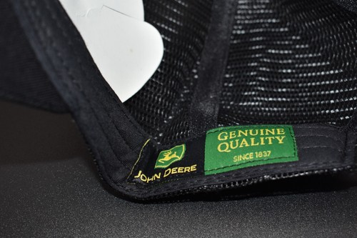 Cappello/Berretto Snapback John Deere Nero Meshback Nuovo Vintage - Foto 3 di 5