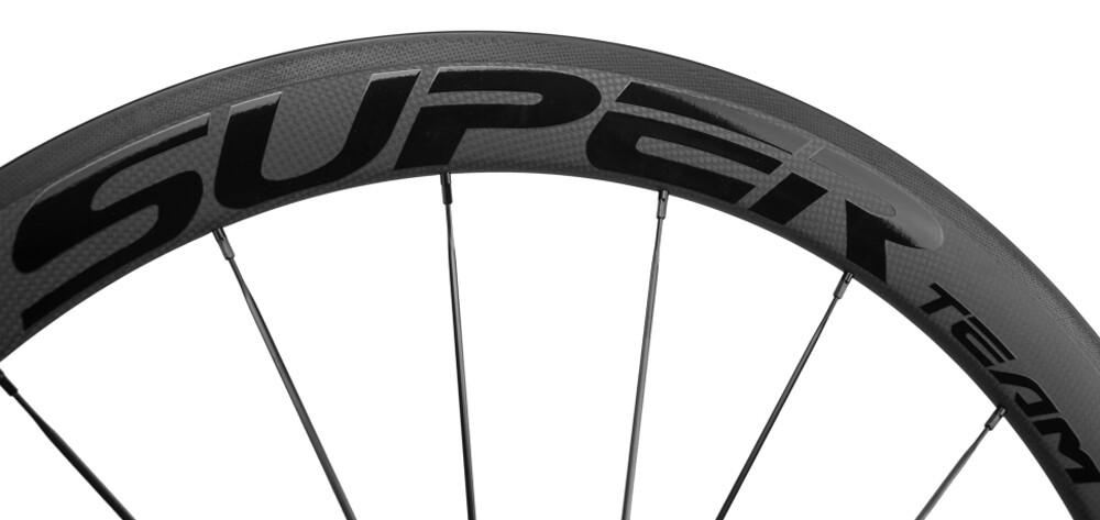 Set ruote in fibra di carbonio 50 mm per bici da strada foto 6