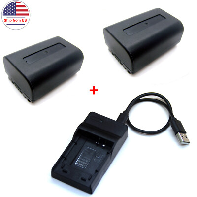 Battery / Charger For NP-FV50 Sony DCR-SX15 E DCR-SX20 E DCR-SX21 E DCR-SX33 E