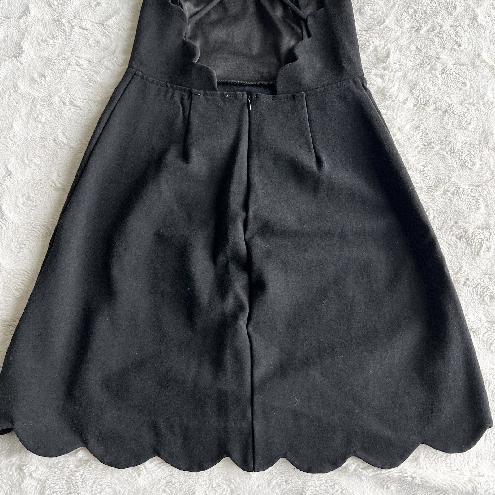 VALENTINO Abito Lush donna nero medio smerlato schiena scoperta collo alto mini LBD formale