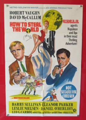 WIE MAN DIE WELT ORIGINAL 1968 AUS 1 BLATT KINO FILM POSTER U.N.C.L.E.
