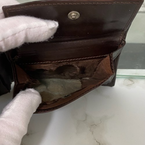 Auténtica Cartera Fendi Plegable Cuero Marrón Zucca - Imagen 10 de 12