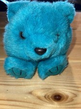 1994 Swibco Puffkins Teal Plush Bear Ball